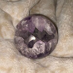 Polished Geode Amethyst Druzy Sphere (Med size - see pic)